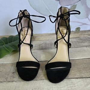 LULUS | Elegant Strappy Heels in Black sz 6.5